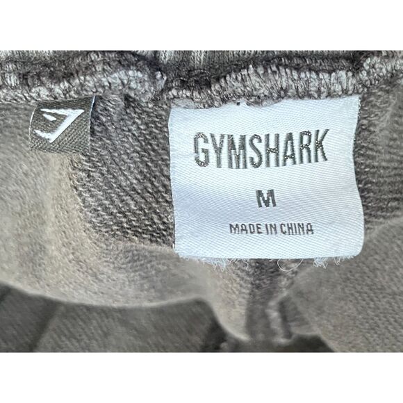 GYMSHARK Gray Distressed Gym Shark Sport Active Running Shorts  Mens Size Medium - Picture 3 of 9